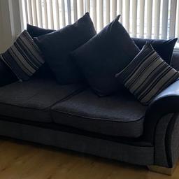 Black and grey sofa
Only bought second hand last week to put me on until my New one arrives very clean few little scrapes but cheap to put someone else on
From a pet free and smoke free home