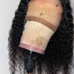 LACE TYPE : 4x4 Closure

LENGTH : 18 inches

COLOUR : 1b

HAIR TEXTURE : Deep Wave

HAIR TYPE : Brazilian

CAP SIZE : Average size

Density : 180

WORN : Never - brand new

OWNED : 4 months

Images include - natural state dry & wet

#wig #curly #new