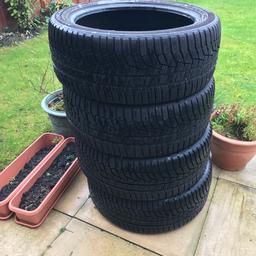 4 winter tyres
no offers!
Collection ONLY:SK75DZ Hazel Grove
Used briefly just one winter!!

Details:
Winter i’cept evo2. 235/45R18 98V
W320 14618
Tyres 6mm-7mm tread left.
Tyres size :235-45-18 mm rim  ( FK452)
Hankook winter snow tyres from KwikFit
XL= Tyres designed with additional larger load capacity

I have 350 five star ratings & top reviews so purchase with confidence

Please check the above details with your car manufacturer to ensure they will fit your car.no refunds