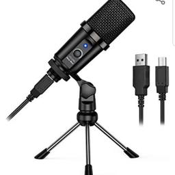 BRAND NEW ONLY £15
Microphone PC with Stand Plug and Play Volume Adjustable USB Microphone for Laptop, Mac, Zoom, Skype, Youtube