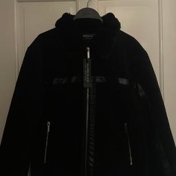 Mens MDV suede black jacket. Worn a couple of times. Love this jacket but only getting rid due to wardrobe space.. 
keeps you very warm, inside is full of warm fur. 
Size Small.