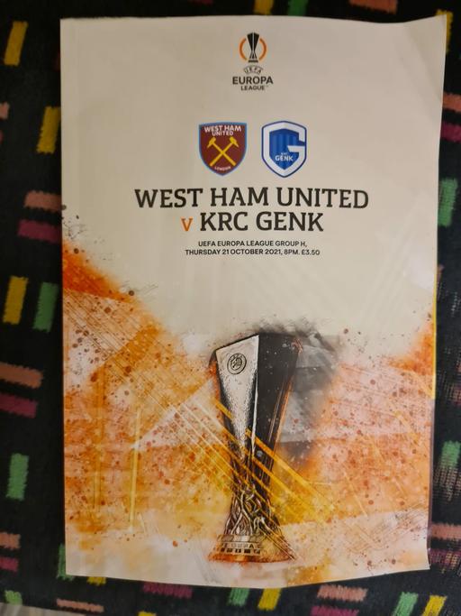 Buy & Sell Essex Thurrock - Essex - Photos for West ham v krc genk football programme