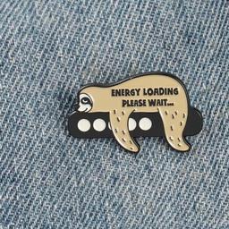 Gorgeous ENERGY LOADING… super cute sloth enamel pin badge  

Please note colours may vary due to lighting 💡 

Please message me after purchase and let me know whether it is for yourself or a gift 🎁 

I offer great bundle deals and combined postage, so please don't hesitate to message me if you like more than one of my items 💗