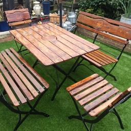 Very nice set steel frame hard wood no rotten parts all good wood all very good . Will need a van for picking up, no delivery plz don't ask me to. Open to offers sensible offers plz and thanks stay safe.