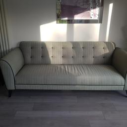 Free DFS sofa 200cm long x 92cm deep x 72vm high. collect asap FREE needs a clean normal fabric cleaner should do the job. colours grey/green mix