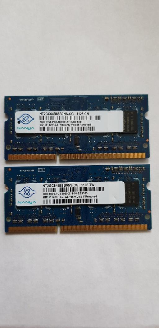 Buy & Sell West London Hillingdon - Photos for Nanya 2 X 2GB 4GB 1Rx8 SODIMM PC3-10600S-9-10