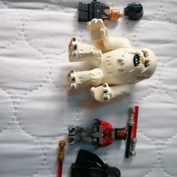 very rare Lego Star wars minifigures
burnt anikan
clone wars Darth maul
old emperor palpatine
wampa (missing horns)