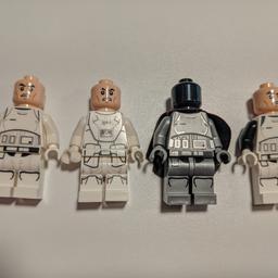 4 Lego Star Wars Figuren (1. Ordnung) inkl. Zubehör (wie abgebildet). Guter Zustand. Versand (nur innerhalb Deutschlands) wird extra berechnet.