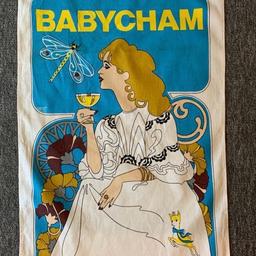 Vintage New Unused Babycham Tea Towel Pub Memorabilia Breweriana