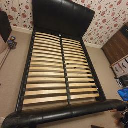king size bed for sale. Good condition. leather needs treatment, apart from that everything else in good condition.

Delivery will cost £20 and advance payment needed.