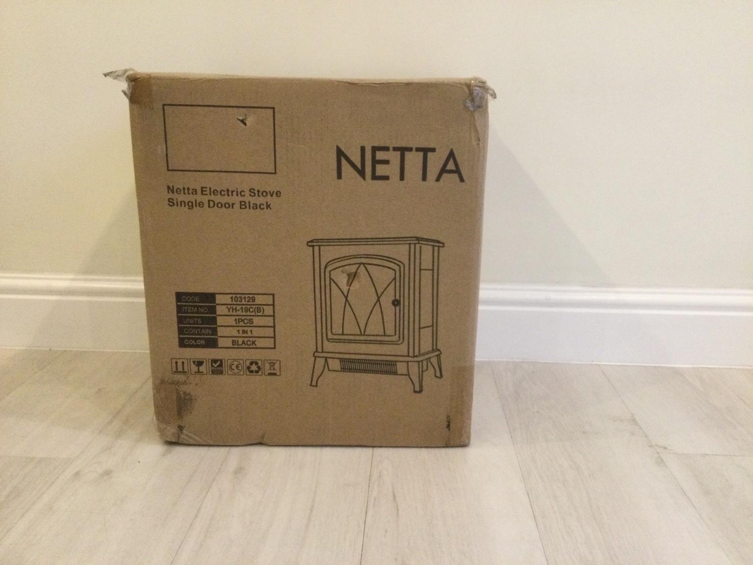 Netta Electric Single Door Black Stove Fire In B47 Bromsgrove For £36