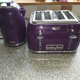 Breville matching purple kettle and 4 slice toaster, excellent condition Bargain.