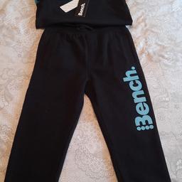 BNWT boys tshirt/joggers set age 4 yrs. black with blue logo on leg & top