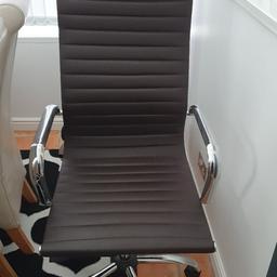 Brown and chrome office chair good condition, comes from a pet and smoke free home, collection only.