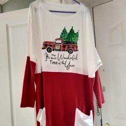 ladies Xmas top 
long 
size 20
brand new 
collection only