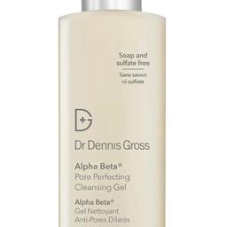 Purify skin with the Daily Cleansing Gel from the Alpha Beta® range from Dr Dennis Gross Skincare; a gentle formula fuelled by hydroxy acids (derived from foods like sugar, apples and almonds) that exfoliates and tones the skin, effectively removing makeup and dirt without stripping natural oils from the complexion.
