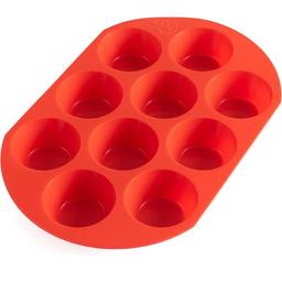 BRAND NEW ONLY £4!!!
Silicone Muffin Tray for 10 Cupcakes – Food Grade Non-Stick & Dishwasher Safe Bakeware Moulds for Yorkshire Puddings, Buns and Brownies (Red)