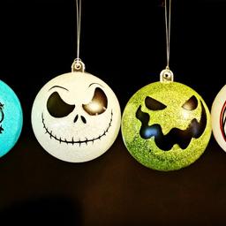 NBC / Nightmare Before Christmas inspired Glitter Baubles for sale. Set of 4. These are all Handmade to order. I do take requests for commissions so please just message me.
Collection from Wigston LE18 or postage will be considered with costs covered.
These are £12 for the set of 4 Baubles (postage is an extra £4)