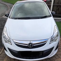 For Sale Vauxhall Limited Edition Corsa, 
3 door hatch back, petrol, 1.2, 
62 plate (1.9.2012) 
Low mileage 56991
12 months MOT
Full service history 
Slight dent in passenger side door (caused by other people parking to close) 
£3950 ono