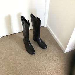 Clarks leather Boots. size 6 and half .Cost £85 worn once.Offers for quick sale