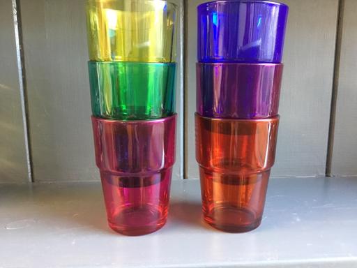 Buy & Sell Suffolk East Suffolk - Photos for 6 Coloured Stacking Drinking Glasses