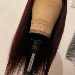 LACE TYPE : 13x6 Frontal 

LENGTH : 20 inches

COLOUR : burgundy

HAIR TEXTURE : Straight

HAIR TYPE : Brazilian

CAP SIZE : Average size

Density : 180

WORN : Never - brand new

OWNED : 2 months

#wig #straight #new #burgundy