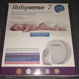 brand new sealed in box baby sense 7 breathing monitor. 
Retail price is £130