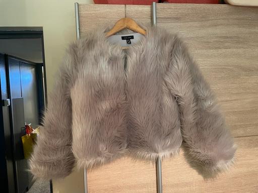 Buy & Sell Lancashire South Ribble - Photos for Grey faux fur jacket.