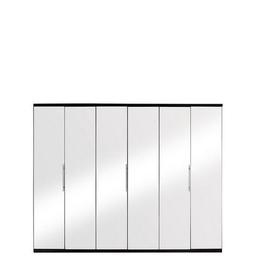RRP: £579.99

This large wardrobe is available in a choice of BLACK, WHITE or GREY side panels. 

Sleek metal bar handles are a perfect match for the mirrors, while soft-close hinges mean the doors shut every bit as smoothly as they look.

Inside you'll find a generous amount of space for easy organisation.

A single hanging rail to one side is complemented with a pair of additional rails (one on top of the other) that offer even more room for shorter items like blouses and shirts. Three shelves can be used to store T-shirts, towels and other folded items, or even some of the handy storage boxes.

Dimensions:
H 200, W 240, D 52 cm

If you don't see what you like feel free to enquire on;

WhatsApp 07595034353
ALL ITEMS ARE NOT LISTED, SO PLEASE FEEL FREE TO ENQUIRE.