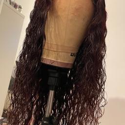 LACE TYPE : 13x6 Frontal

LENGTH : 22 inches

COLOUR : burgundy 

HAIR TEXTURE : WaterWave

HAIR TYPE : Brazilian

CAP SIZE : Average size

Density : 150-180

WORN : Once 

OWNED : 1 month 

#wig #Curly #new #Waterwave #Burgundy