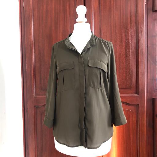 Buy & Sell South West London Fulham Broadway - South West London - Photos for Size 10 H&M khaki green button shirt