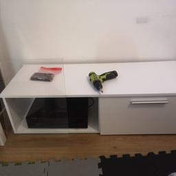 TV stand, with side Drawer and glass, good condition i use for 55 inches tv,