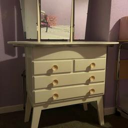 Dressing table for sale 4 draws 3 mirrors you could hang curtains on it message for more details