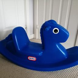 Little Tikes Blue Rocking Horse, suitable for babies 12m +. High seat rest and easy grip handles.

In very good condition and only ever used inside on carpet.

Collection only from a pet and smoke free home, Sandhills Estate, Leighton Buzzard.

Check out my other items for babies upto 24 months.