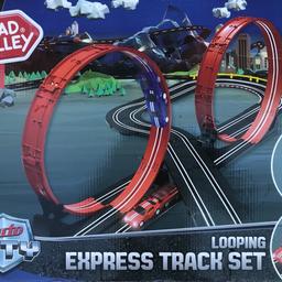 BRAND NEW BOXED & SEALED

Speed your cars over 4 metres of track for the ultimate racing experience. Watch as your cars race through a double loop layout for more fun. You also have 2-speed controllers as well so you will love every second of speed racing action.

2 cars included.

2-speed controllers.

W157, D68cm.
Batteries required: 6 x AA (not included) plus .
For ages 3 years and over.
EAN: 4894166908029.

WARNING(S):
Not suitable for children under 3 years old.
Only for domestic use.
To be used under the direct supervision of an adult.