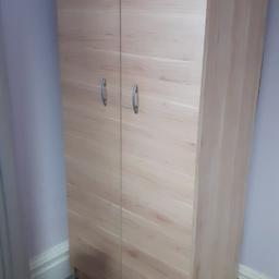 wardrobe.
 used, good condition .
size 77cm w,  174cm h,   45cm deep.
ready assembled wardrobe cannot be dismantled, only doors can be removed .

collection only from near North Wembley Station.