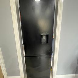 Black, good condition of the fridge with a crack to one freezer drawer (aesthetic only) only 12 months old purchased from AO- selling as we have a new American fridge freezer and no longer need this.