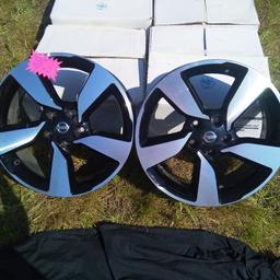 Good condition set of 4 X 18" Diamond Cut alloy wheels, Nissan Qashqai. These are individually boxed. Full set is a bargain at £200 (or very near offer) Cash only on pick up please (we would be willing to deliver free of charge to within the local surrounding areas of Southend).  Would also be willing to sell individually if required, so please enquire if that is the case.