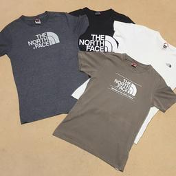 4 x NORTH FACE T SHIRTS

SIZE YOUTH/JUNIOR XL
(suitable age 13-14 Years)

white t shirt has 2 v small clicked holes in front. 

OPTION TO COLLECT FROM SOUTH WEST DENTON OR HAVE DELIVERED