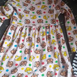 pudsey dress size 8 to 9 years and a top 8 to 9 years goid for some little girl two pound both