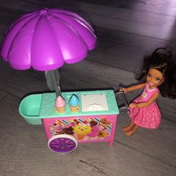 Barbie Chelsea ice cream cart
Comes with original doll and two icecreams
Excellent condition