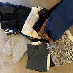 3 pairs of trousers
3 long sleeve shirts
3 collared T-shirt’s
2 collared long sleeve T-shirt’s
I jumper
2 long sleeve T-shirt’s
3 short sleeve T-shirt’s

Pet and smoke free home
**please check out my other items for sale**