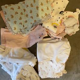 1 coat
2 cardigans
11 vests
6 baby grows
2 T-shirt’s
2 pairs of leggings
3 pairs of socks
2 hats

Pet and smoke free home

**please check out my other items for sale**