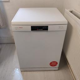 Hoover dishwasher works perfectly
Cleans very well 
Free delivery and installation in London
Smart inverter plus technology very silent dishwasher
Has steam functions rare in dishwashers 
Has a touch display simple to use 
75 degree intensive program 
16 place settings
