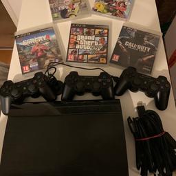 PS3 Superslim 500GB + 3 Controller + 5 Spiele + Headset