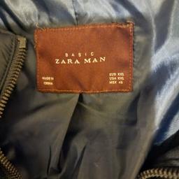 blue jacket zara size xxl comes up like xl or large no damage perfect condition was £45 new offers welcome