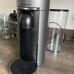 Black and grey nespresso coffee machine
Takes large coffee pods
Good working condition as hardly used
Cannot find the box at present 

Pet and smoke free home

** please check out my other items for sale **