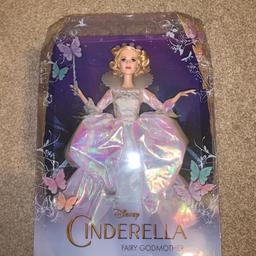 Live action Disney Cinderella fairy godmother doll brand new in box never been removed from packaging