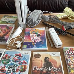 Used wii console, selection of 15 games, in good working order. Selection of accessories also included. 

Collection only. (Hemel Hempstead hp3)

My children having huge clear out and raising money for DENS homeless charity over the Christmas period so please have a look at other toys that might be of interest. 

Please let us know if any questions.