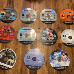 Verkaufe die abgebildeten 11 PS2 Spiele ohne Anleitung und ohne OVP zum Gesamtpreis von 20€ bei Abholung. Versand gegen Aufpreis möglich.

Privatverkauf. Der Verkauf erfolgt unter Ausschluss jeglicher Sach­mangelhaftung. Keine Rücknahme oder Umtausch.